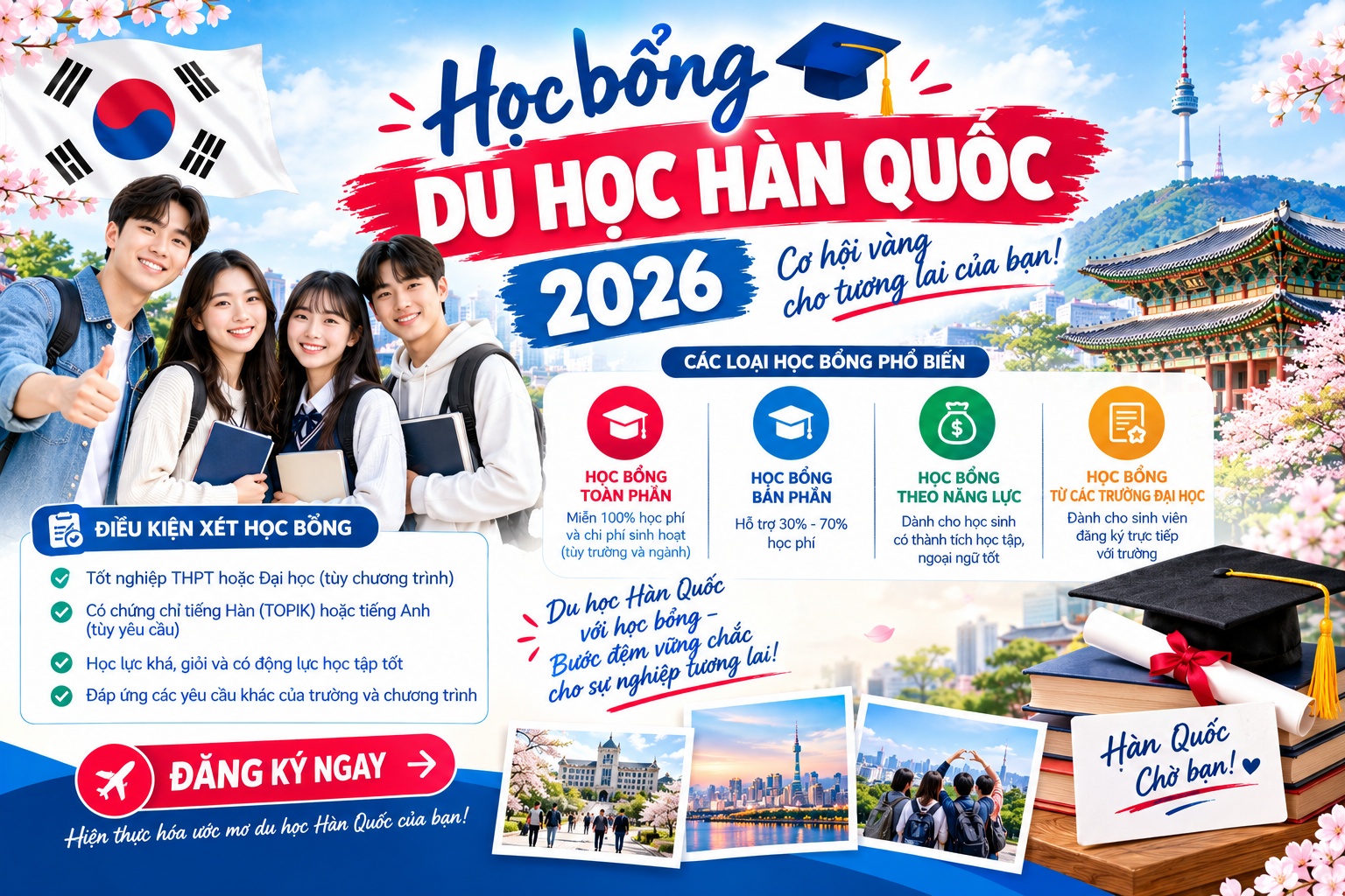 Học bổng du học Hàn Quốc 2026